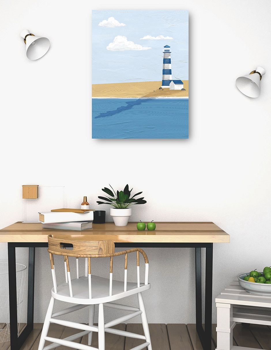 Cuadro decorativo Serie de verano I técnica mixta Faros 4