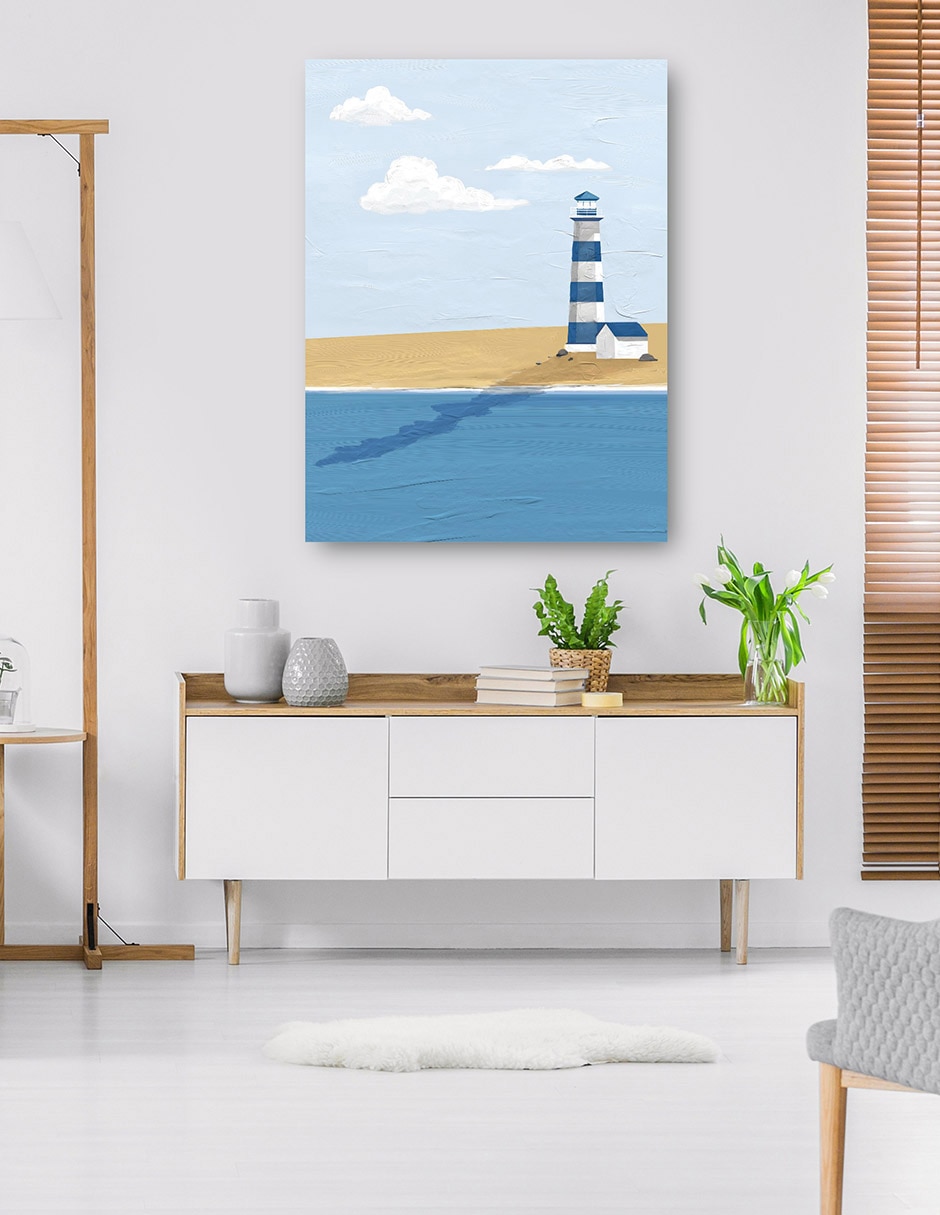 Cuadro decorativo Serie de verano I técnica mixta Faros 6