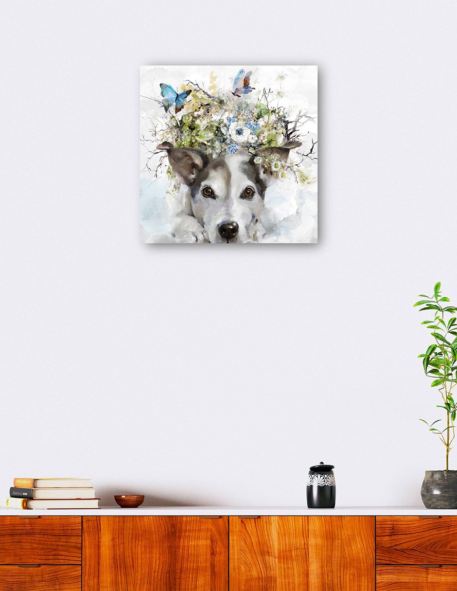 Cuadro decorativo Sabuesos de Tierra I técnica mixta Animales Domésticos 6