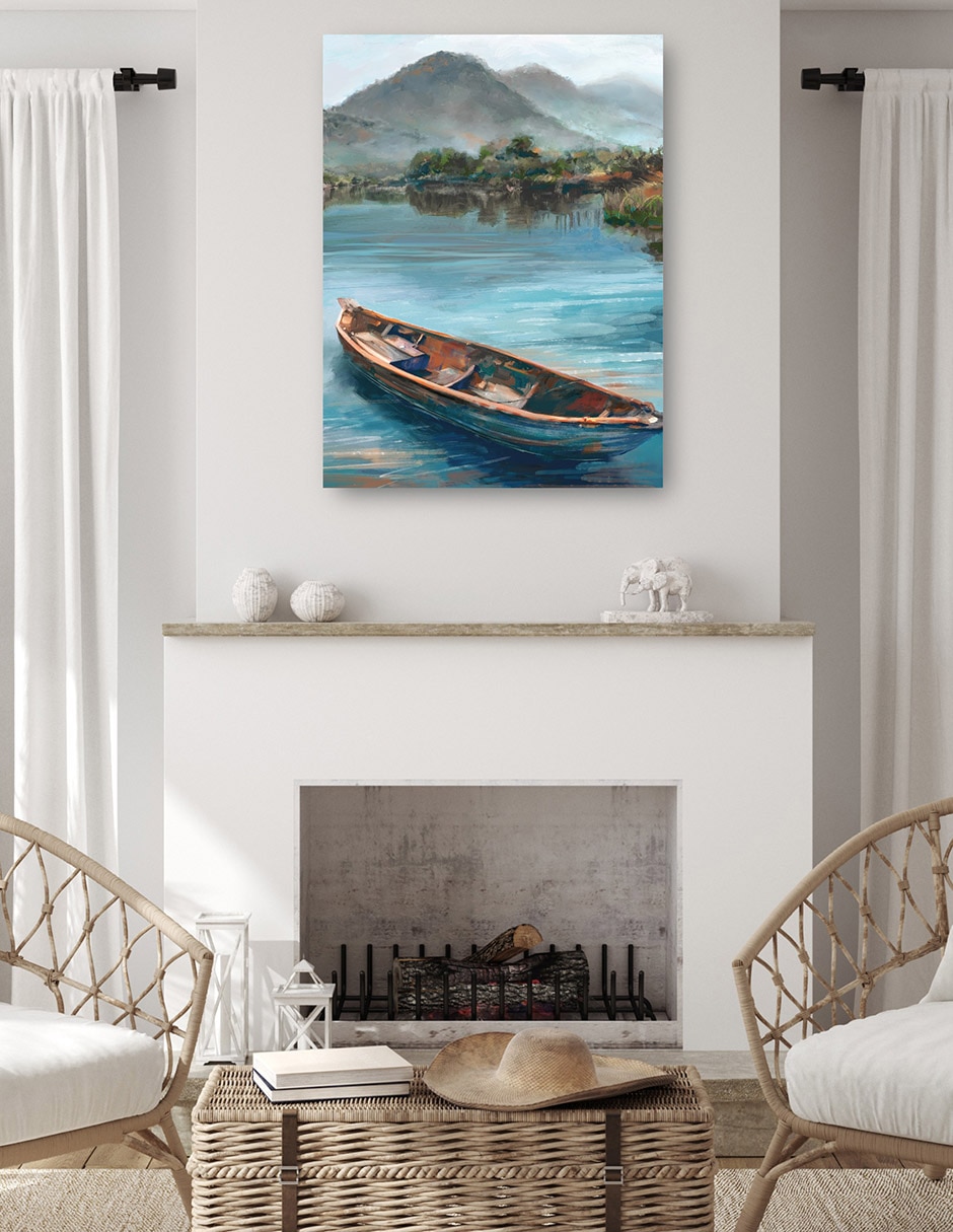 Cuadro decorativo Silencio matutino técnica mixta Lagos 4