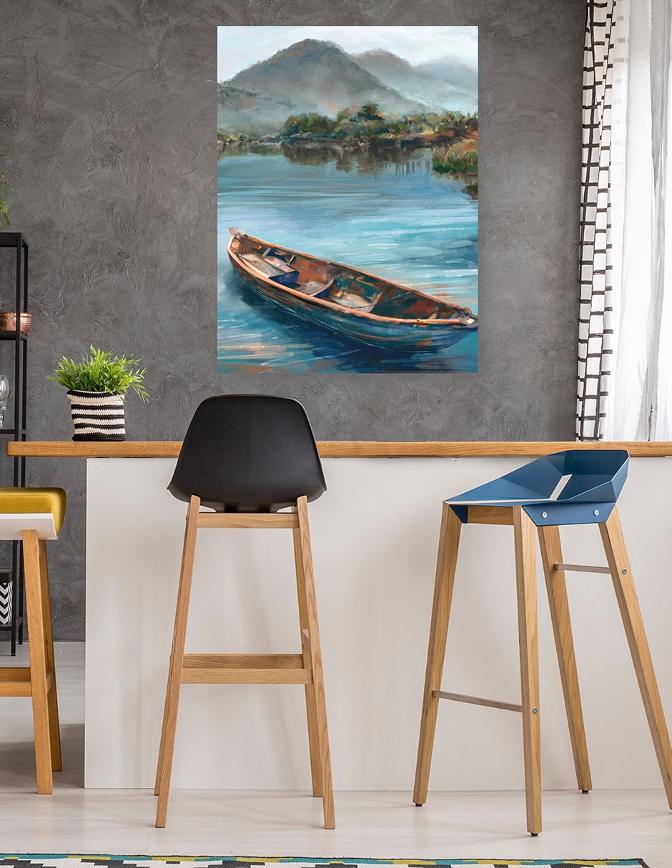 Cuadro decorativo Silencio matutino técnica mixta Lagos 5