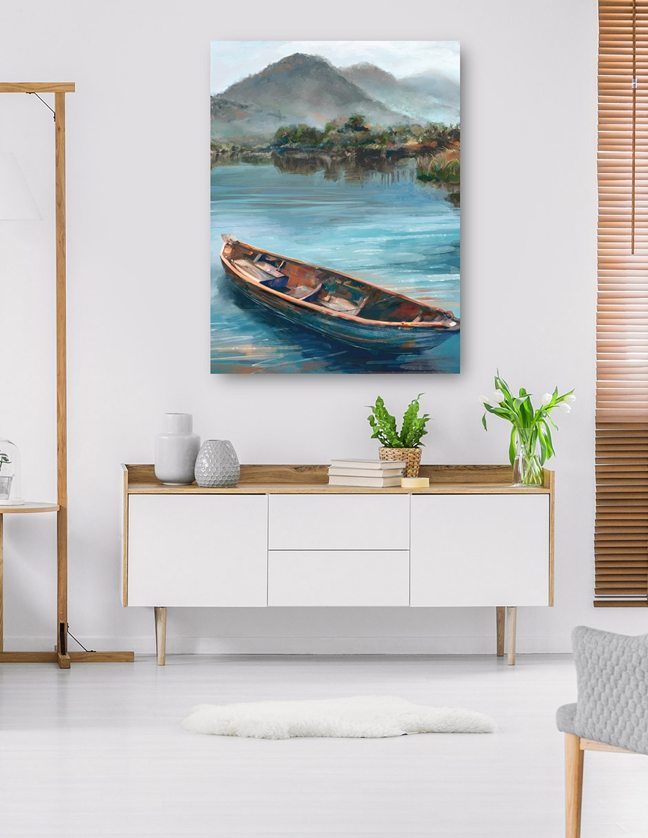 Cuadro decorativo Silencio matutino técnica mixta Lagos 6