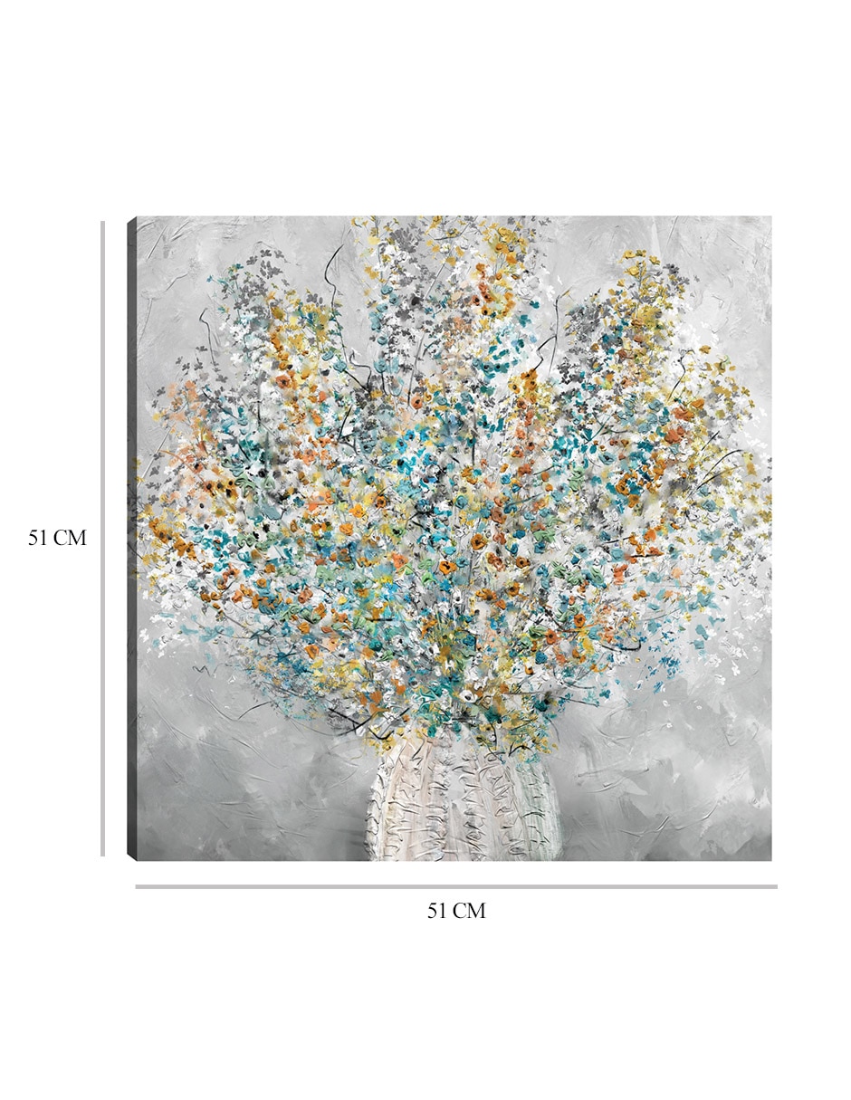 Cuadro decorativo Salvaje sobre ti técnica mixta Floreros 2