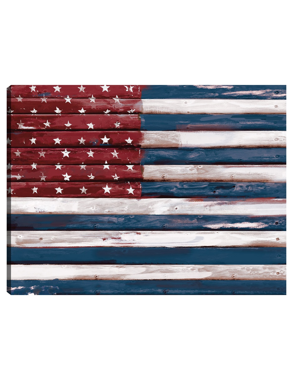 Cuadro decorativo Shiplap Lealtad II técnica mixta Patriotismo