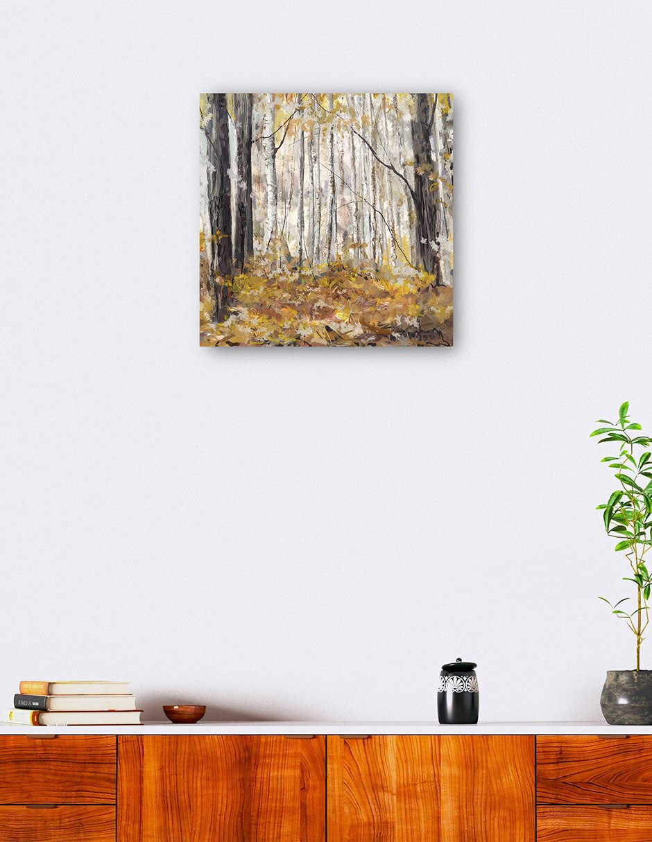 Cuadro decorativo Silencio técnica mixta Bosques 6