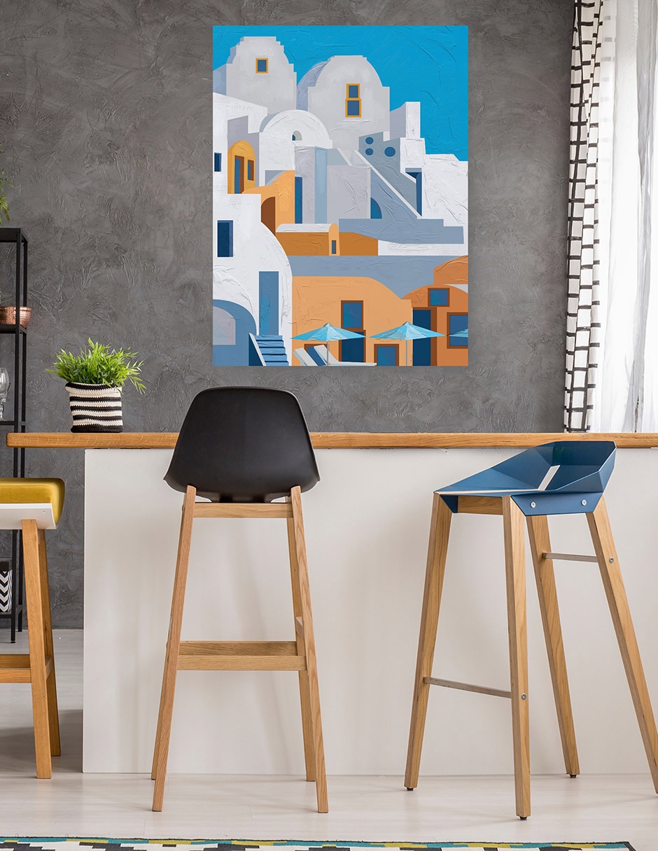 Cuadro decorativo Santorini I técnica mixta Lugares 5