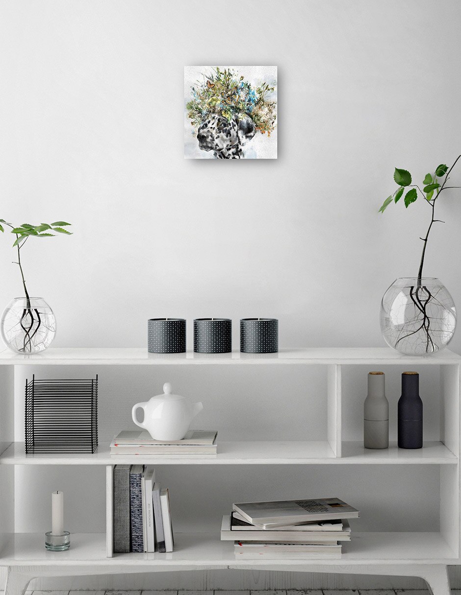 Cuadro decorativo Sabuesos de Tierra IV técnica mixta Animales Domésticos 2