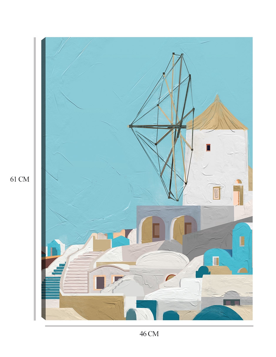 Cuadro decorativo Santorini III técnica mixta Lugares 2