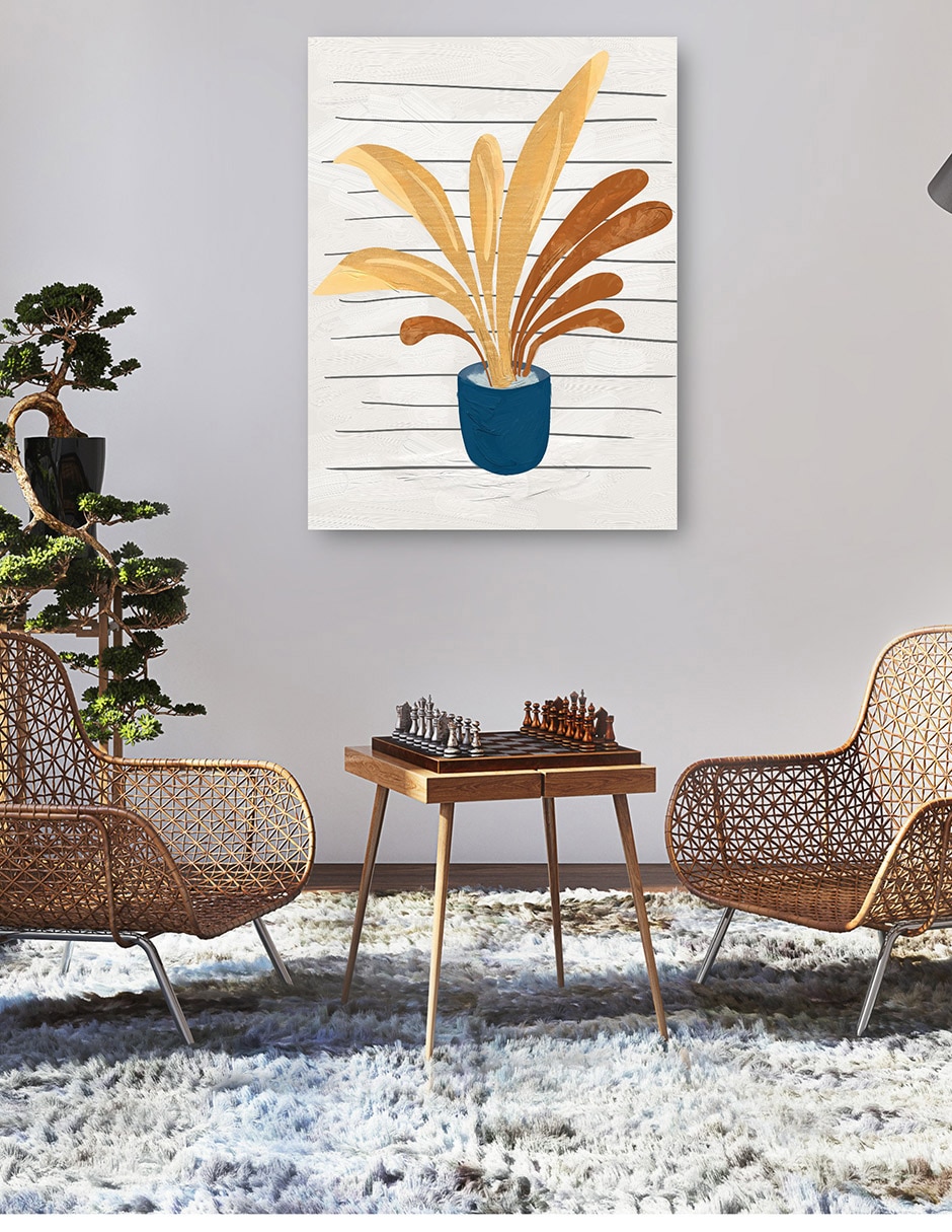 Cuadro decorativo Simple III técnica mixta Macetas 5