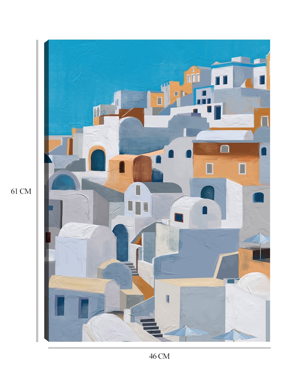 Cuadro decorativo Santorini II técnica mixta Lugares 2