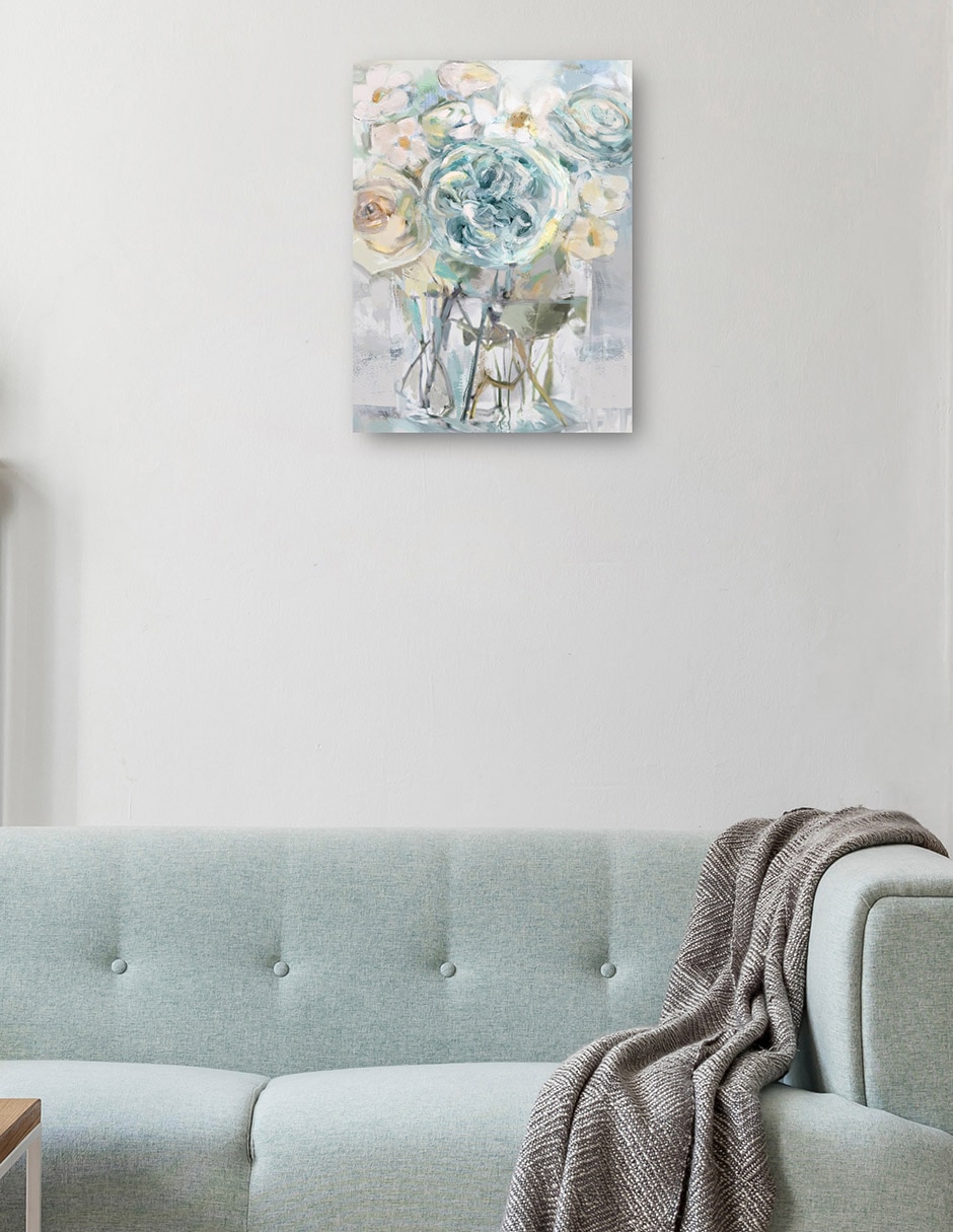 Cuadro decorativo Selecciones de verano azul técnica mixta Floreros 2