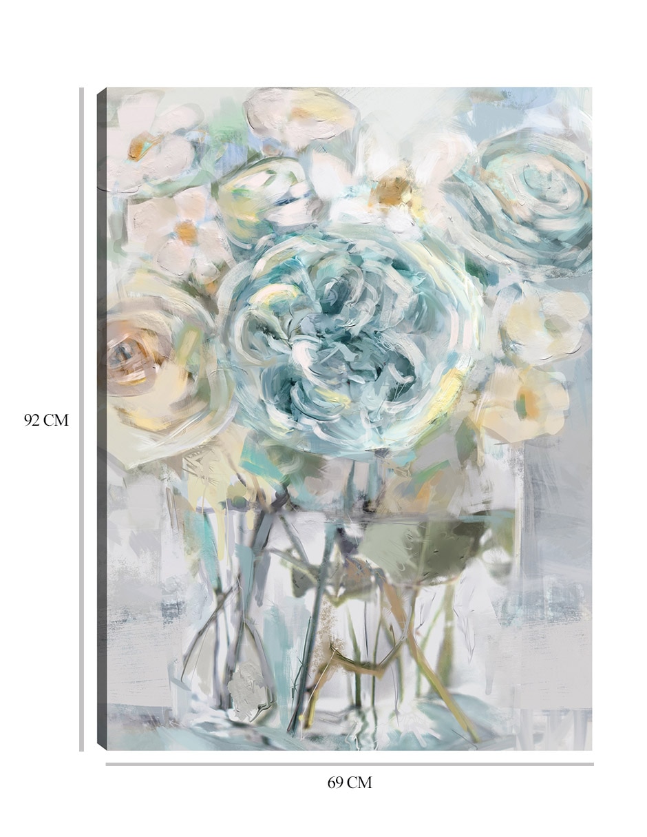 Cuadro decorativo Selecciones de verano azul técnica mixta Floreros 2