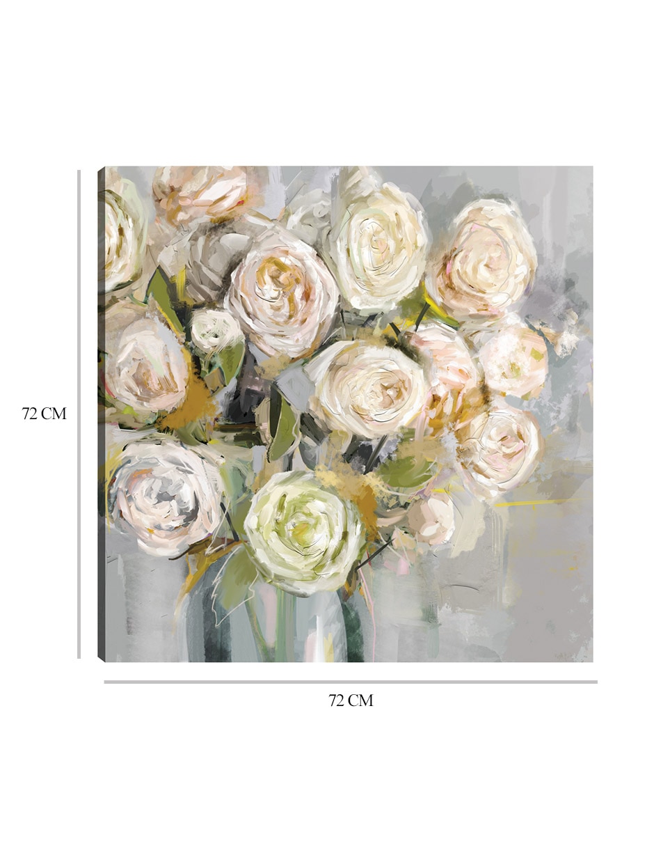 Cuadro decorativo Skylar técnica mixta Floreros 2