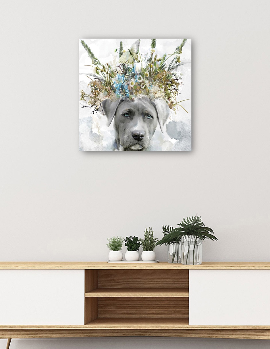 Cuadro decorativo Sabuesos de Tierra II técnica mixta Animales Domésticos 5