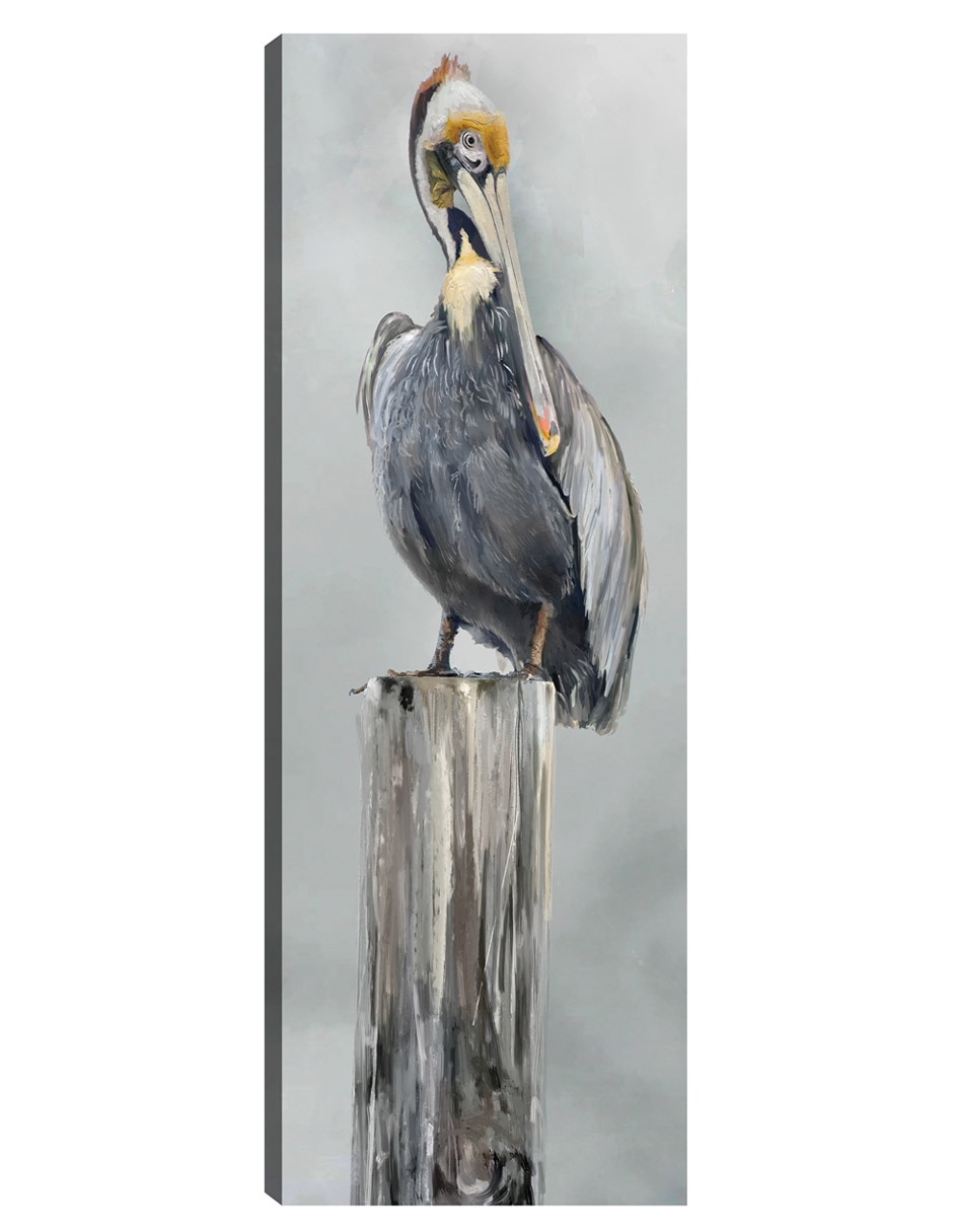 Cuadro decorativo Sobre un pilón técnica mixta Aves Silvestres