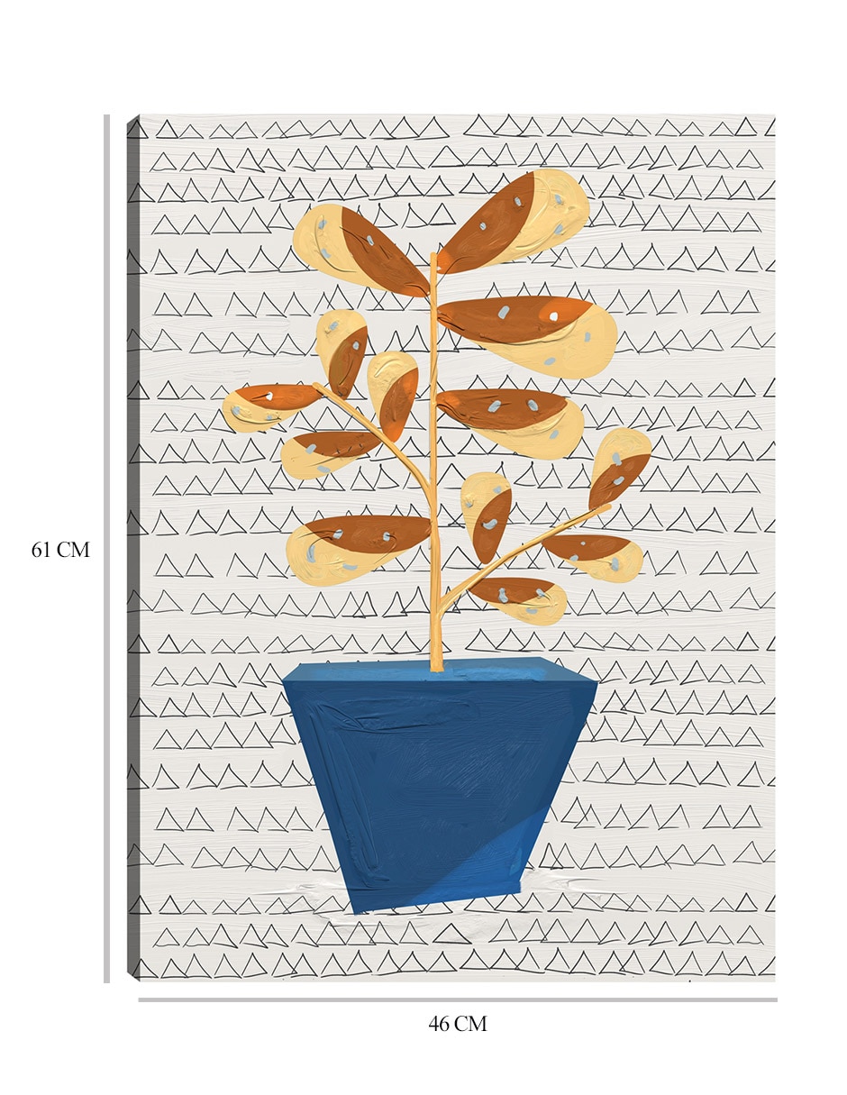 Cuadro decorativo Simple IV técnica mixta Macetas 2
