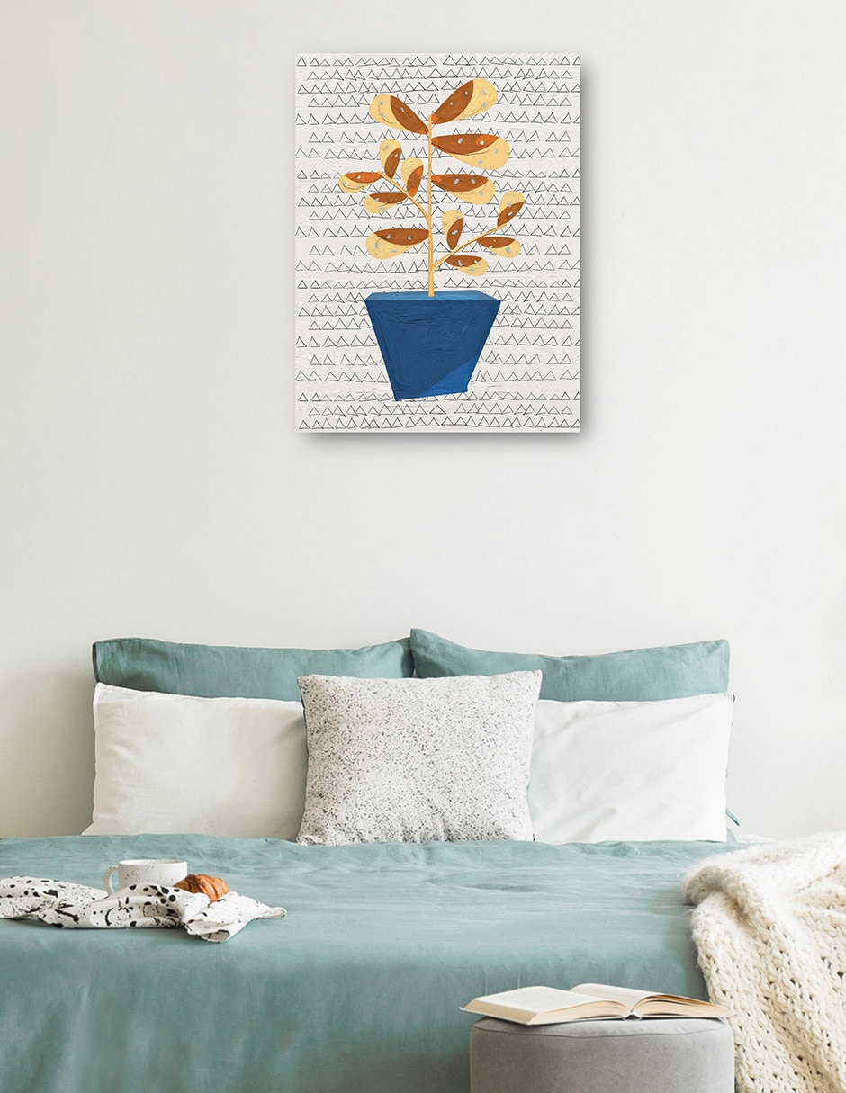 Cuadro decorativo Simple IV técnica mixta Macetas 3