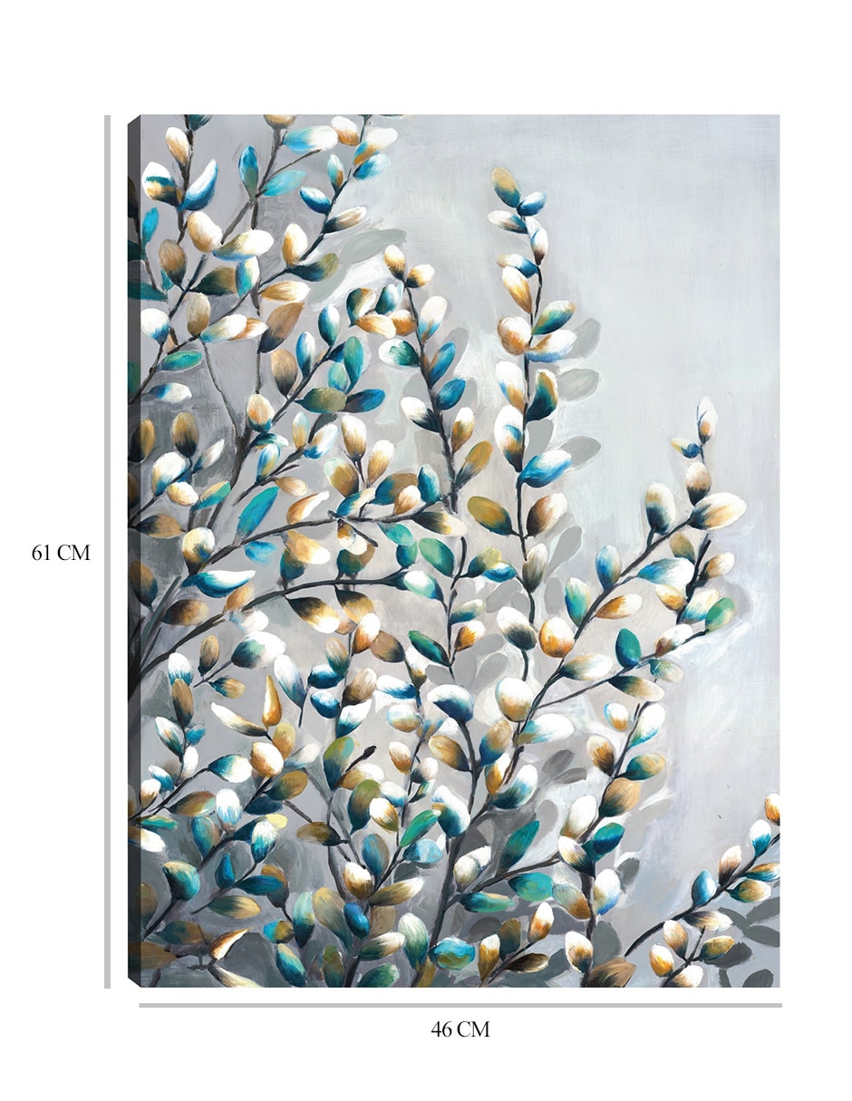 Cuadro decorativo Sauces de acuarela técnica mixta Floración 9