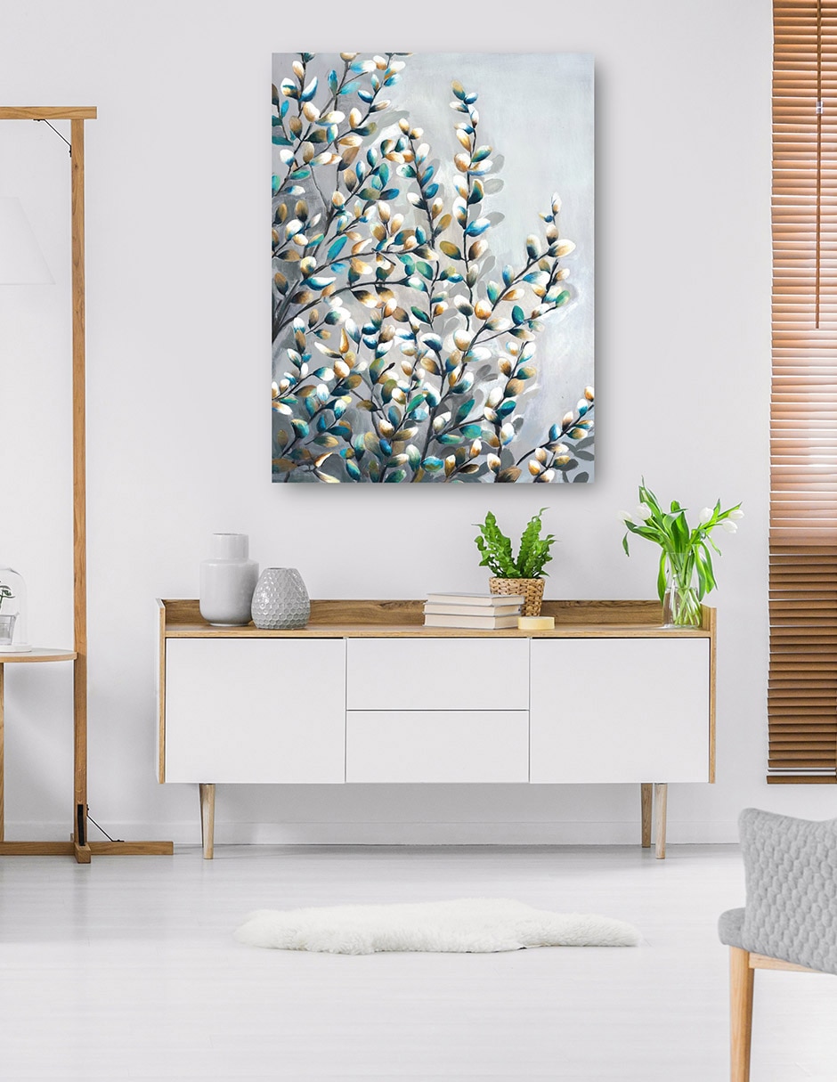 Cuadro decorativo Sauces de acuarela técnica mixta Floración 6