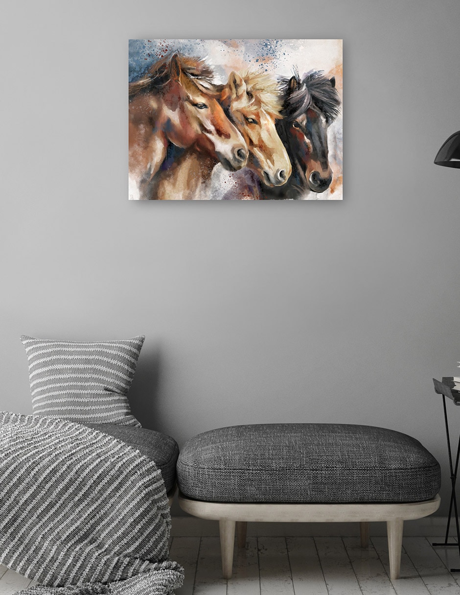 Cuadro decorativo Salvaje de corazón técnica mixta Animales Domésticos 4