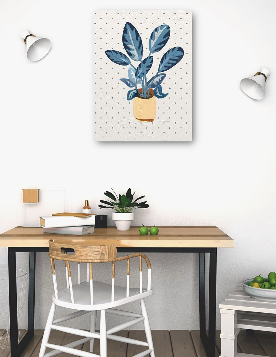 Cuadro decorativo Simple II técnica mixta Macetas 4