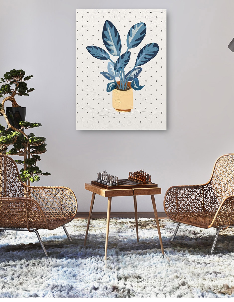 Cuadro decorativo Simple II técnica mixta Macetas 5