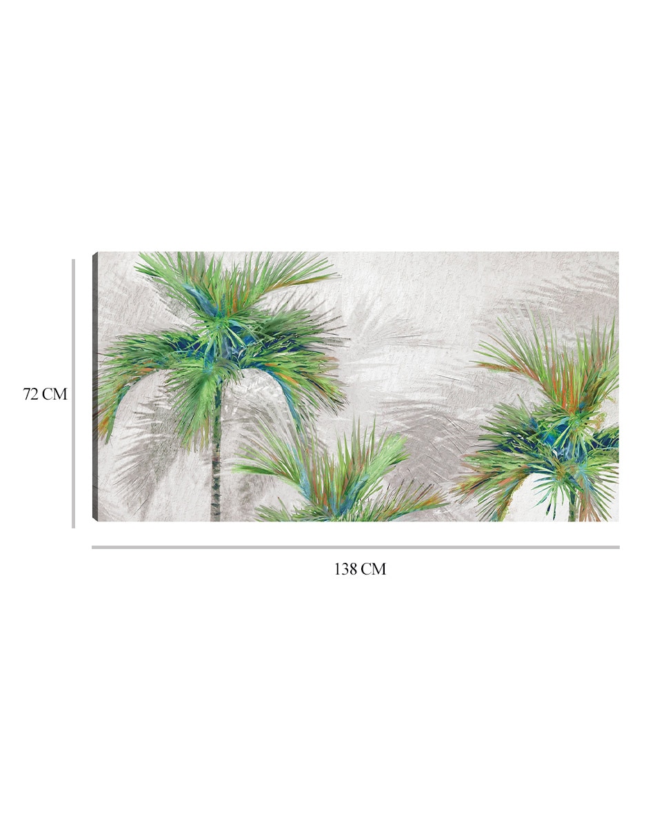 Cuadro decorativo Sombras de palma técnica mixta Trópico 2