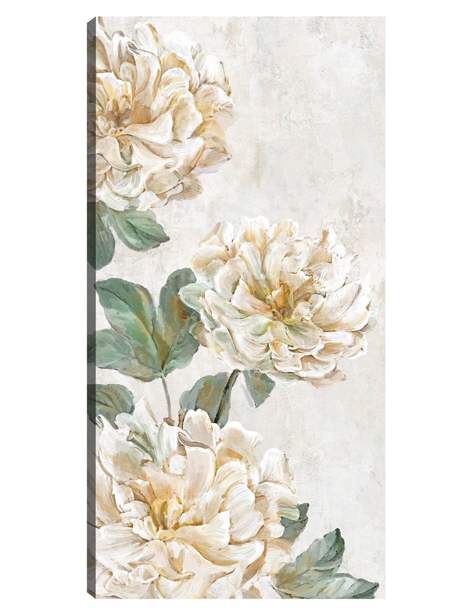 Cuadro decorativo Trío de peonía técnica mixta Floración