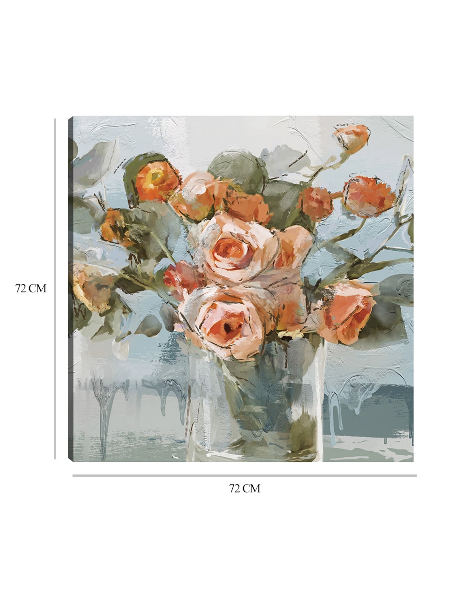 Cuadro decorativo Sueños de melocotón técnica mixta Floreros 2