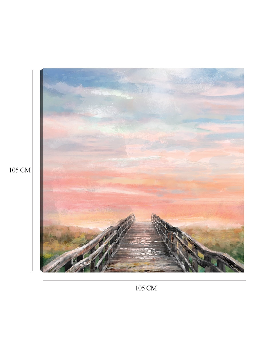 Cuadro decorativo Sorbete horizonte técnica mixta Caminos 3