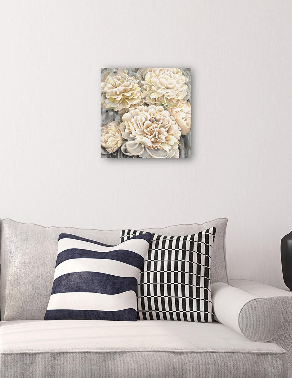 Cuadro decorativo Susurros de peonía técnica mixta Floración 5