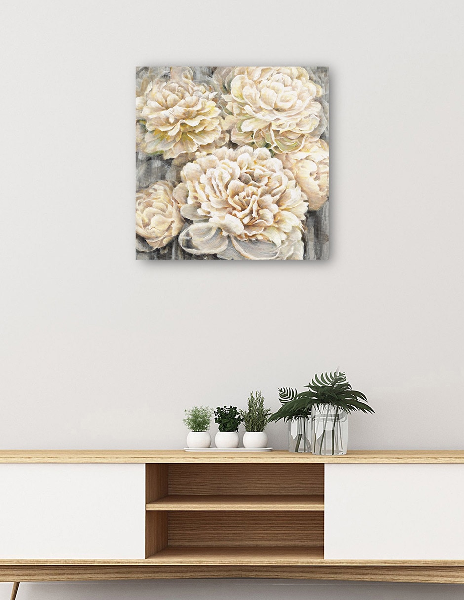 Cuadro decorativo Susurros de peonía técnica mixta Floración 6