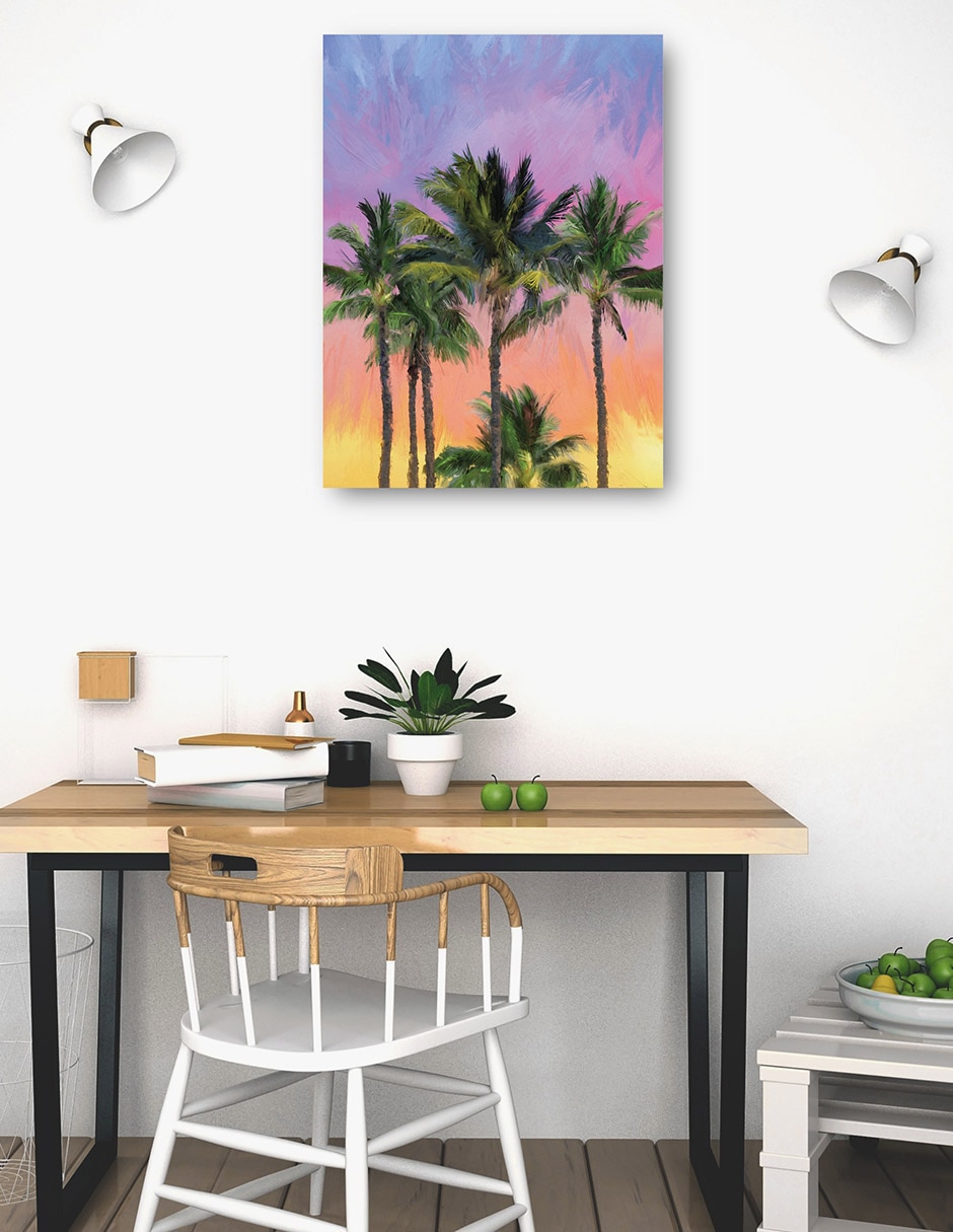 Cuadro decorativo Sorbete atardecer técnica mixta Crepúsculo 5