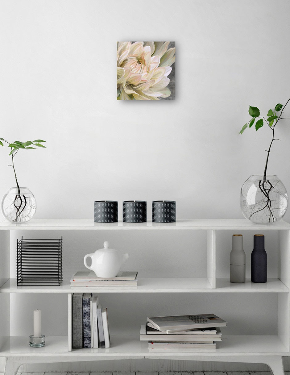 Cuadro decorativo Susurrando en oro técnica mixta Floración 2