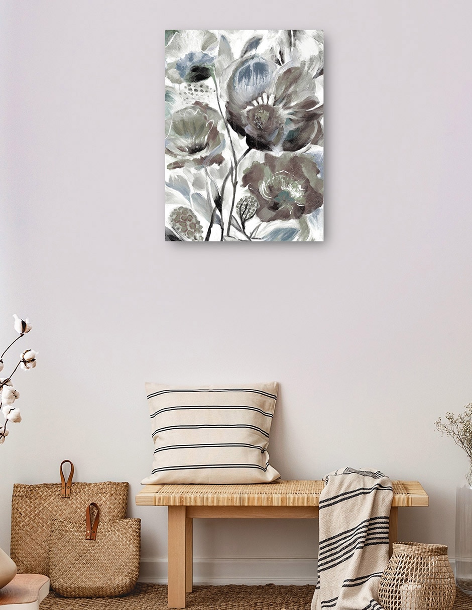 Cuadro decorativo Tonos de cobre II azul técnica mixta Floración 3