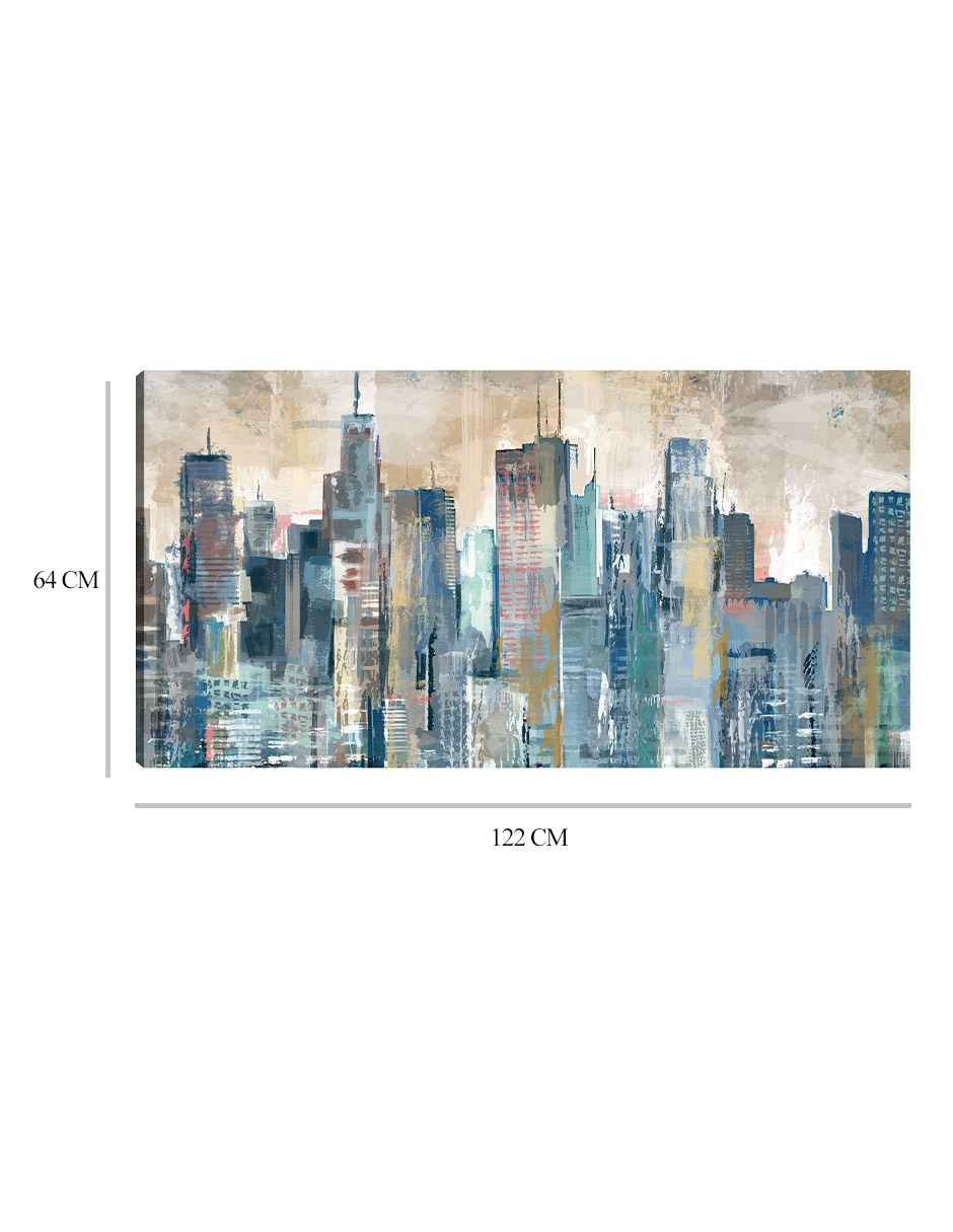 Cuadro decorativo Tonos urbanos técnica mixta Edificios 2