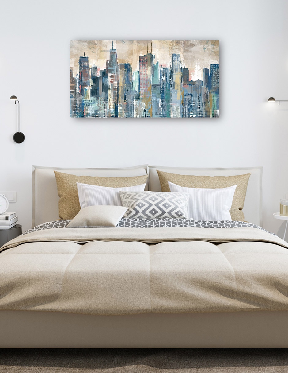Cuadro decorativo Tonos urbanos técnica mixta Edificios 6