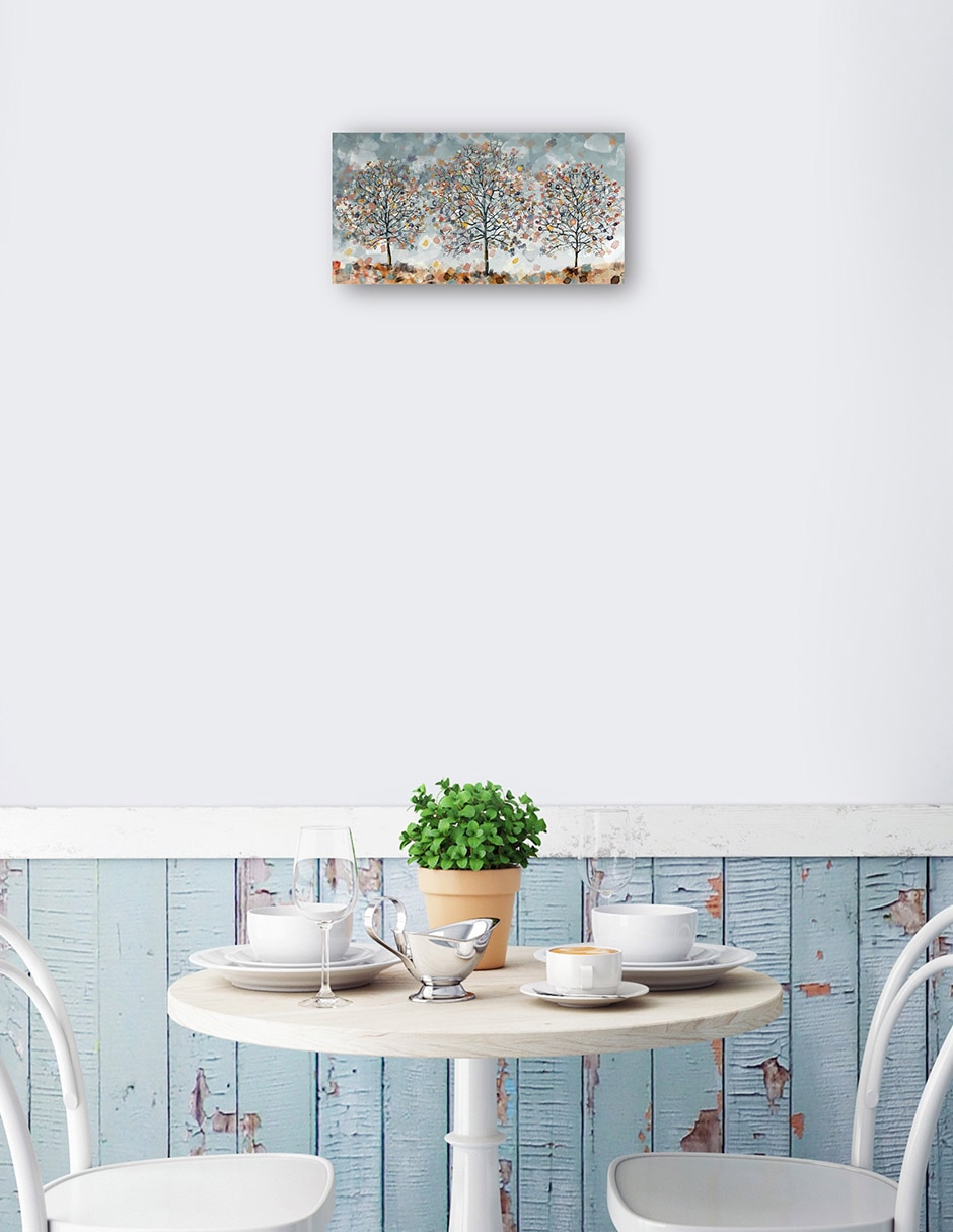 Cuadro decorativo Tres árboles técnica mixta Árboles 2