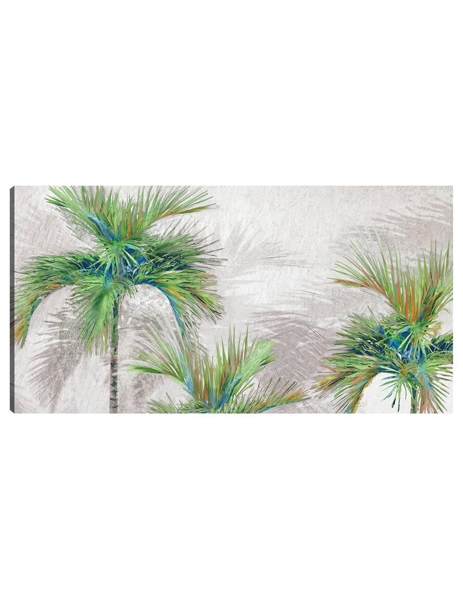 Cuadro decorativo Sombras de palma técnica mixta Trópico