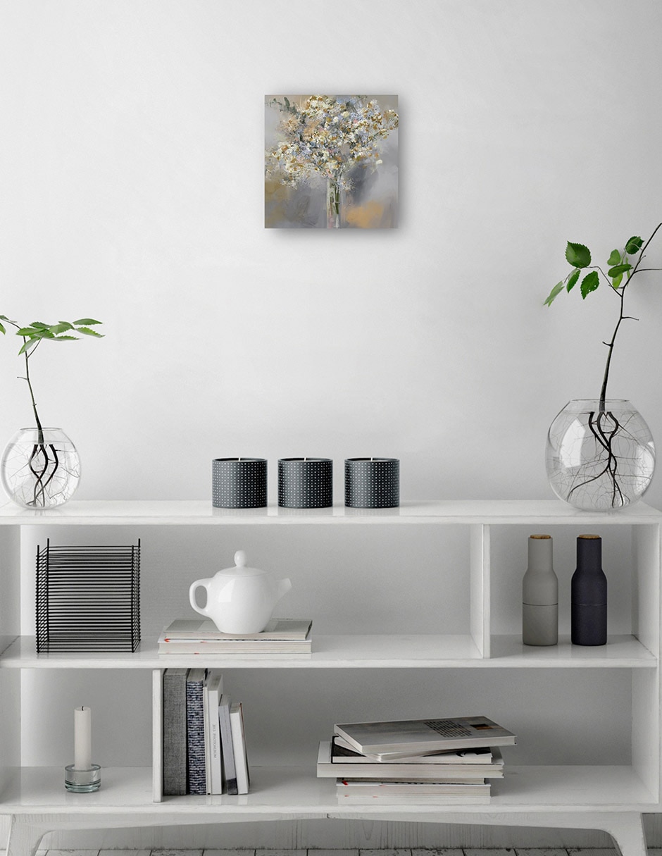 Cuadro decorativo Tribeca I Oro técnica mixta Floreros 2