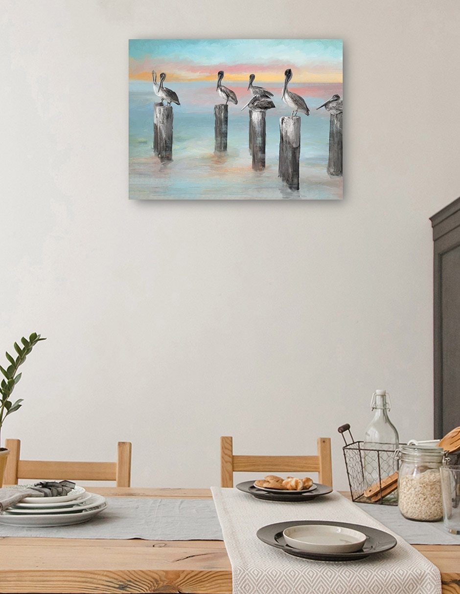 Cuadro decorativo Sorbete de amanecer técnica mixta Aves Silvestres 4