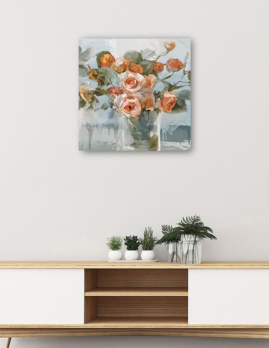 Cuadro decorativo Sueños de melocotón técnica mixta Floreros 5