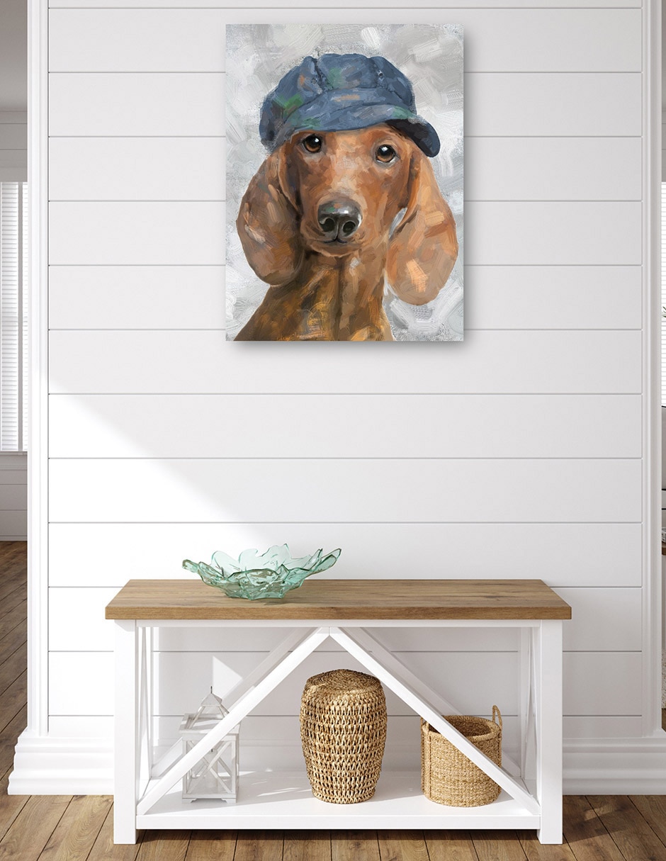 Cuadro decorativo Sombrero feliz III técnica mixta Animales Domésticos 4