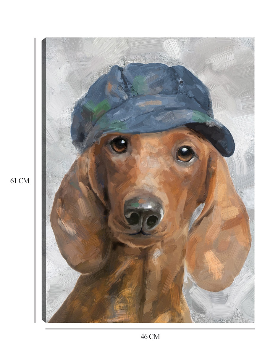Cuadro decorativo Sombrero feliz III técnica mixta Animales Domésticos 2