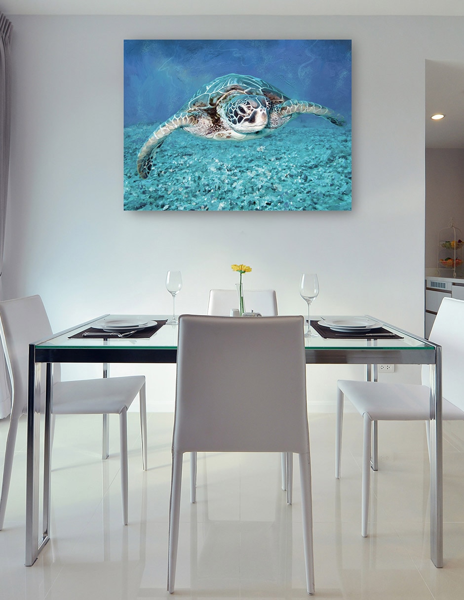 Cuadro decorativo Tortuga marina técnica mixta Animales Marinos 6