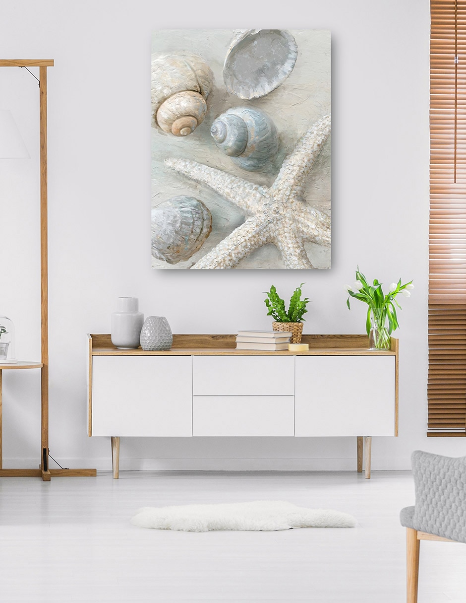 Cuadro decorativo Tesoros técnica mixta Animales Marinos 6