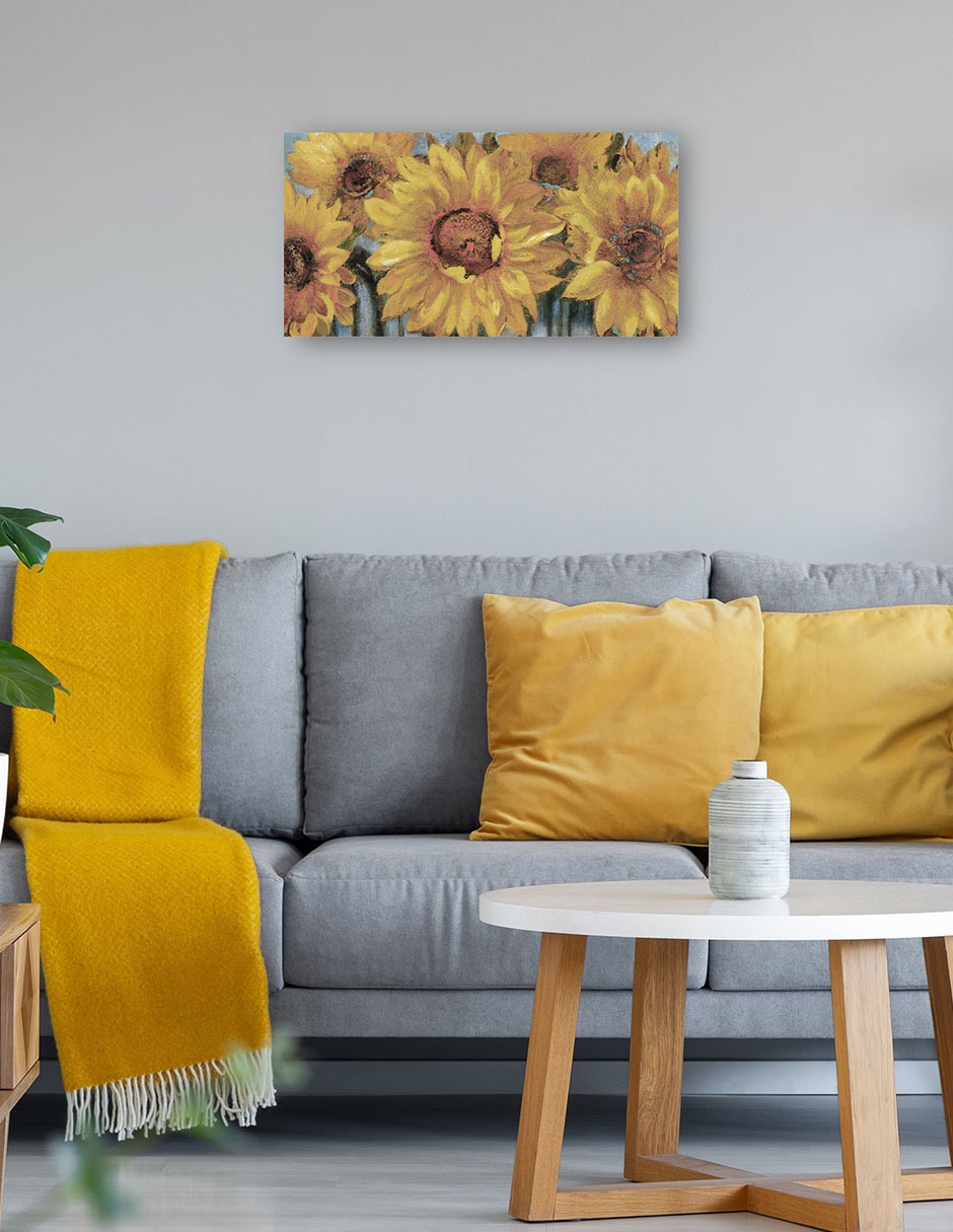 Cuadro decorativo Sunburst I Suave técnica mixta Girasoles 4