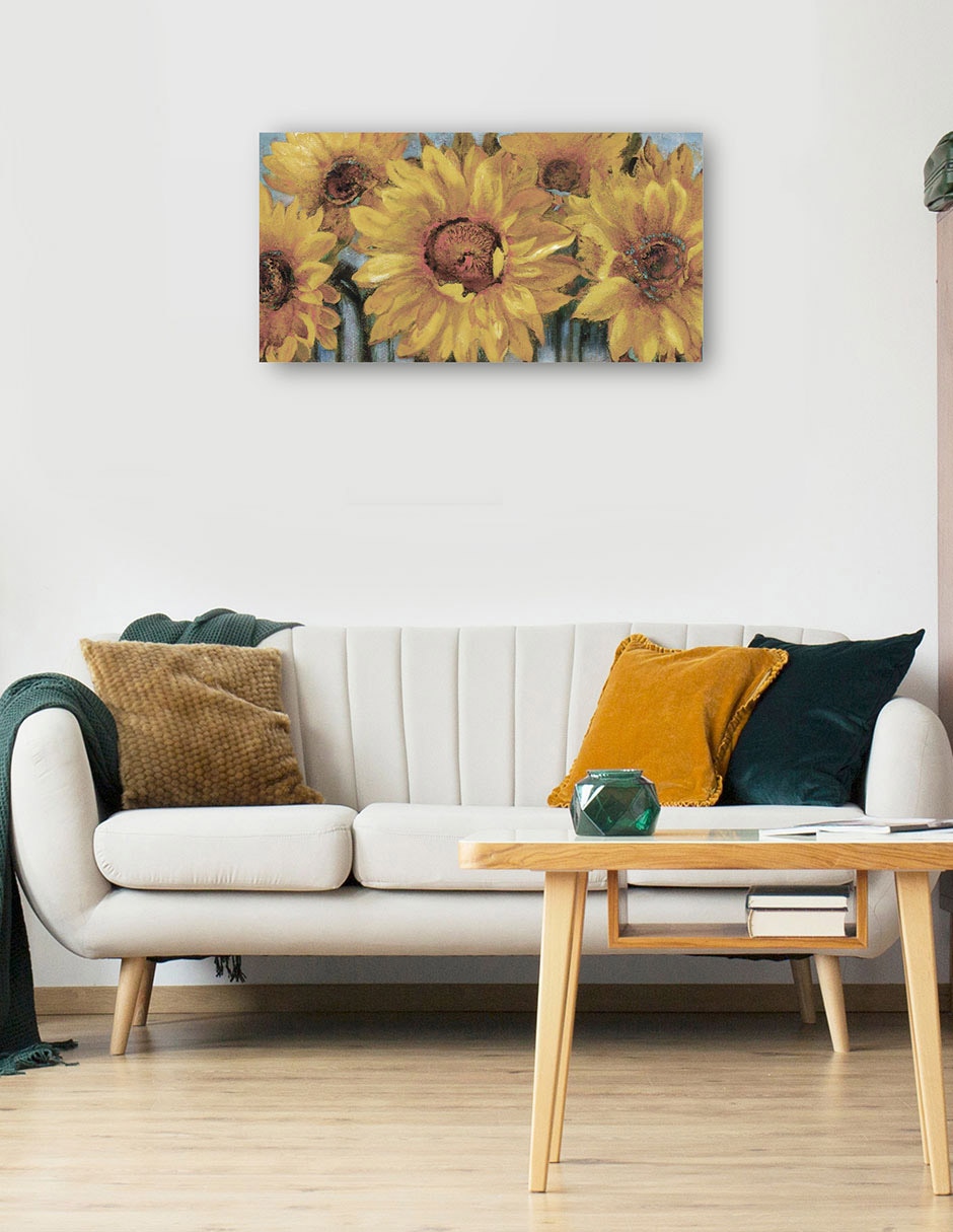 Cuadro decorativo Sunburst I Suave técnica mixta Girasoles 5
