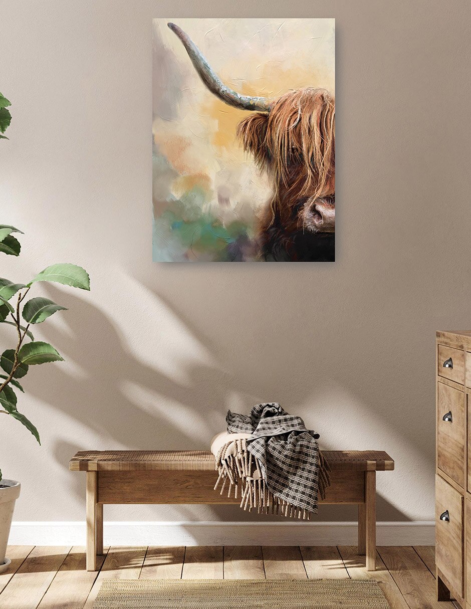 Cuadro decorativo Tierras altas técnica mixta Animales Domésticos 5