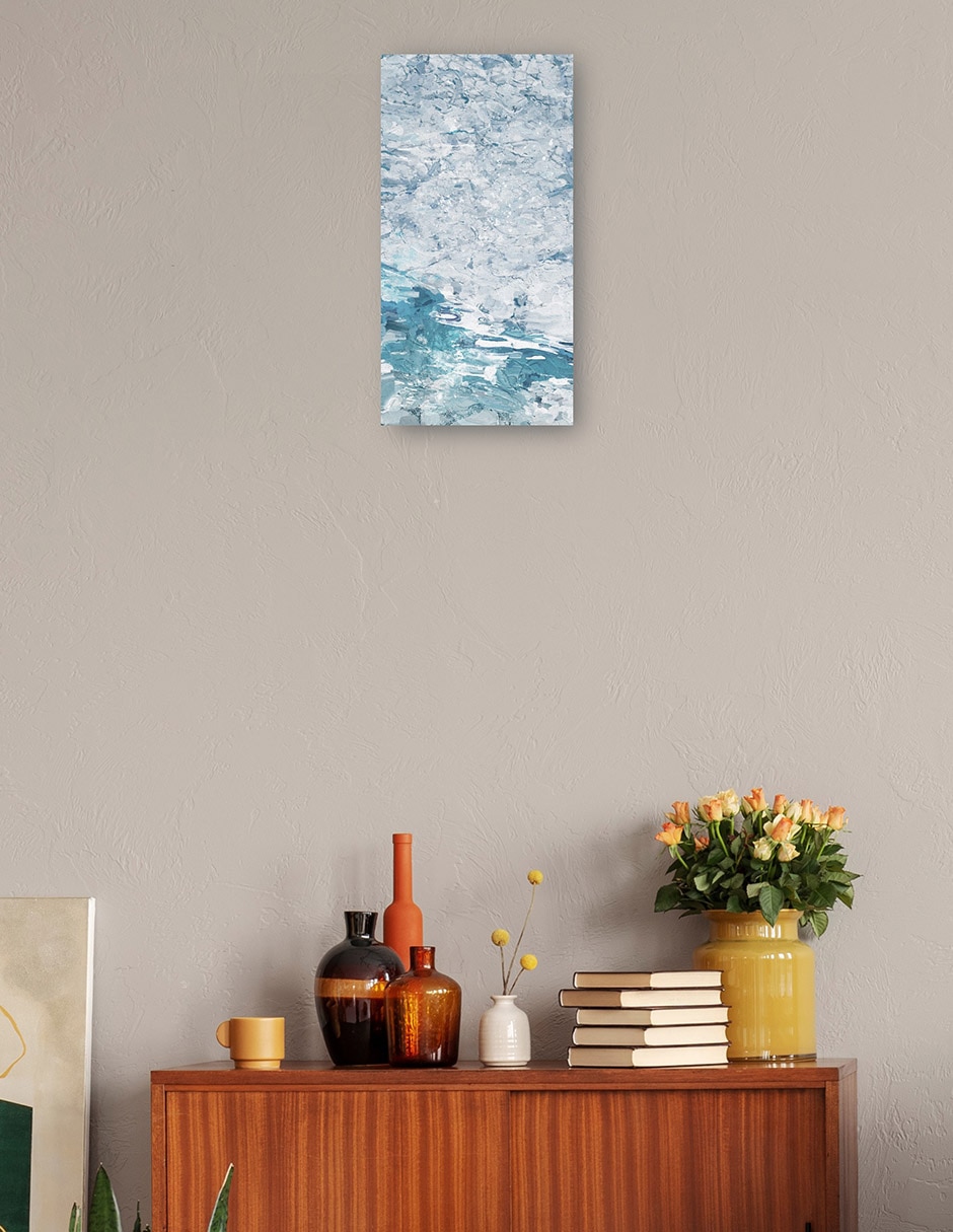Cuadro decorativo Tranquilidad azul técnica mixta Inspiración 3